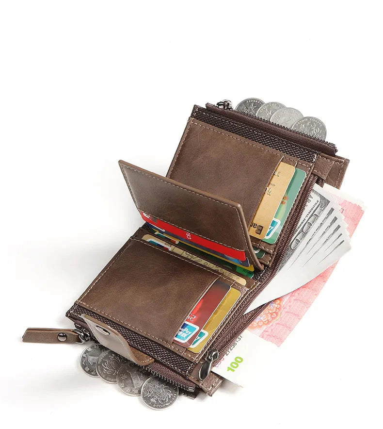 Carteira de Couro Clássica Allegante Ziper