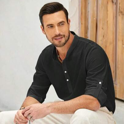 Camisa de Linho Beach Wear