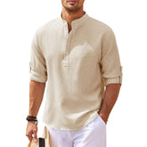 Camisa de Linho Beach Wear