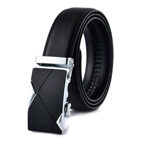 Cinto Masculino de Couro Preto Vondore LV02