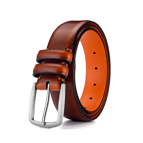 Cinto Masculino de Couro Classic Marrom Vondore LV05