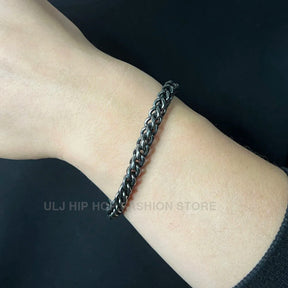 Pulseira Masculina em Aço Inoxidável Elegante e Robusta Estilo Urbano