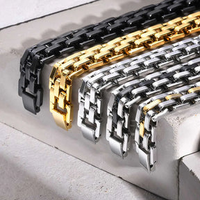 Pulseira Masculina de Aço Inoxidável Vnox - Estilo Punk