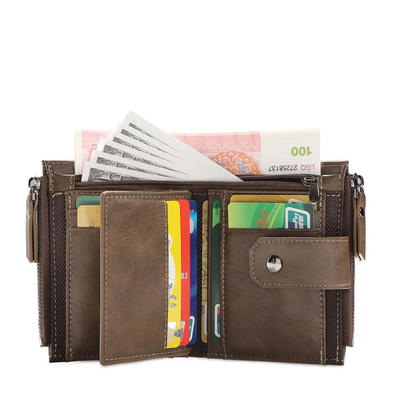 Carteira de Couro Clássica Allegante Ziper