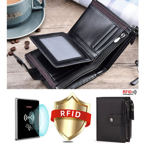 Carteira de Couro Clássica Allegante Ziper