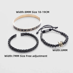 Conjunto de Pulseiras Força Real em Aço Inoxidável - Leve 3, Pague 2